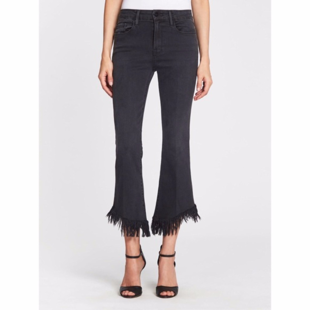 Frame Le Crop Mini Boot Shredded Fox Park Jeans Size 28